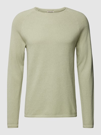 Jack & Jones Strickpullover mit Rundhalsausschnitt Modell 'EHILL' Hellgruen 2