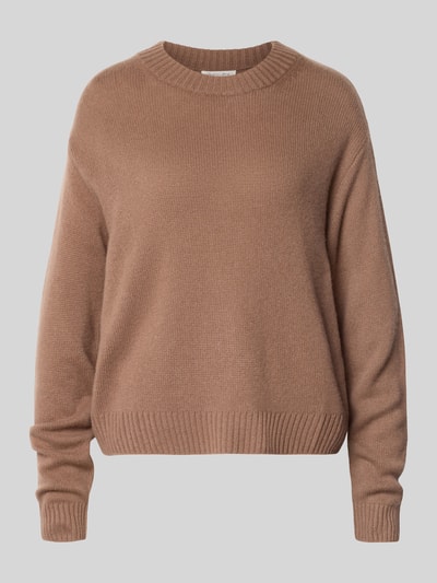 Christian Berg Woman Kasjmier pullover met ribboorden Hazelnoot - 2