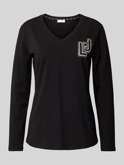 LIU JO SPORT Shirt met lange mouwen en siersteentjes Zwart - 2