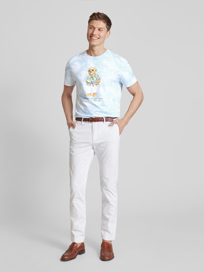 Polo Ralph Lauren Classic Fit T-Shirt mit Motiv-Print Hellblau 1