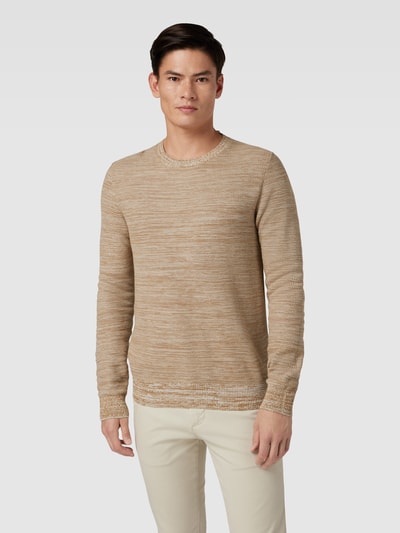 s.Oliver RED LABEL Strickpullover in melierter Optik Beige Melange 4