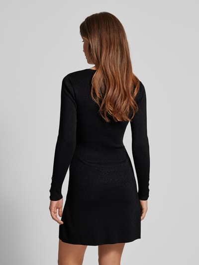 Vila Knielanges Kleid mit V-Ausschnitt Modell 'LIZETTA' Black 6