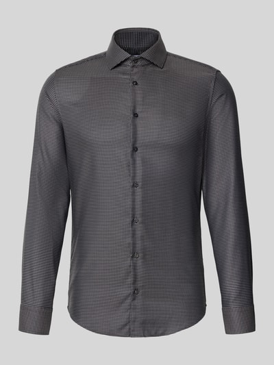 SEIDENSTICKER Slim Fit Business-Hemd mit Kentkragen Anthrazit 2