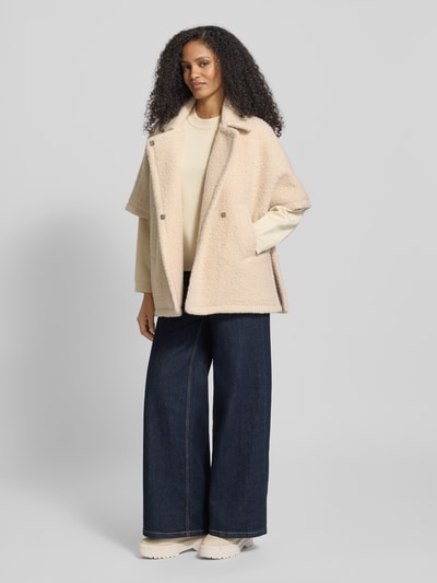 Milano Italy Kurtka z rękawem o dł. 1/2 i wykładanym kołnierzem Złamany biały 1