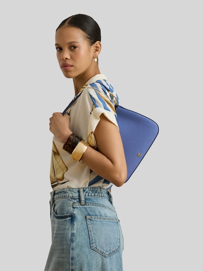 Lauren Ralph Lauren Schoudertas van echt leer model 'Danni' Blauw - 1