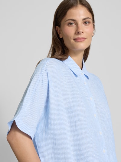 ECOALF Regular fit linnen overhemdblouse met 1/2-mouwen, model 'MELANIAALF' Lichtblauw - 3