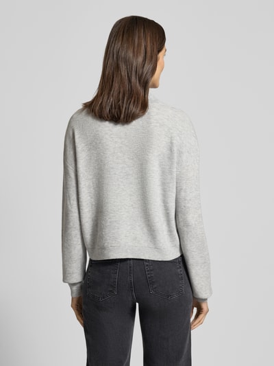 Vero Moda Regular fit pullover met polokraag, model 'EXCITING' Lichtgrijs gemêleerd - 5