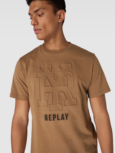 Replay T-Shirt mit Label-Statement Schlamm 3