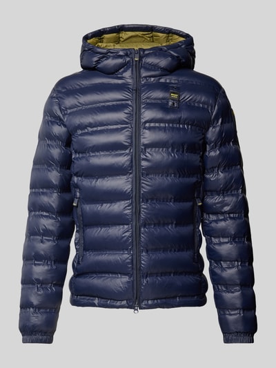 Blauer Usa Steppjacke mit Zweiwege-Reißverschluss Modell 'CHARLES' Marine 1