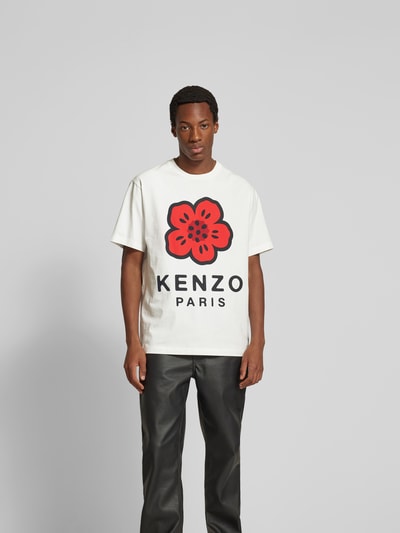 Kenzo T-Shirt aus reiner Baumwolle Offwhite 4