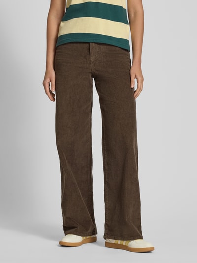 Only Wide Leg Cordhose aus Baumwoll-Mix Modell 'HOPE' Mittelbraun 4