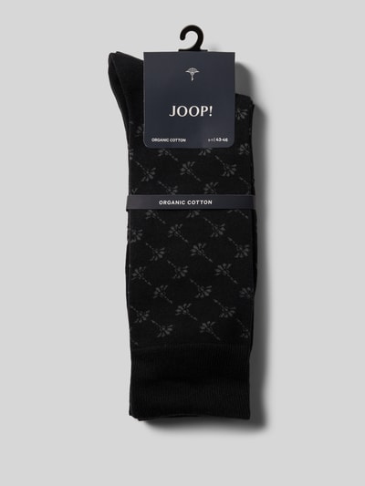 JOOP! Collection Sokken met elastische ribboordjes in een set van 2 paar Zwart - 3