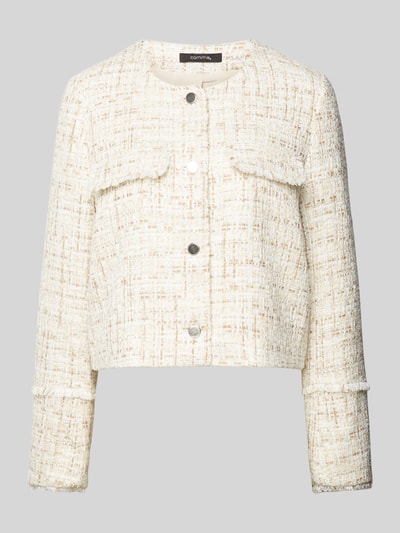 comma Blazer met drukknoopsluiting Beige - 2