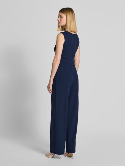 Swing Jumpsuit met ronde hals Marineblauw - 5