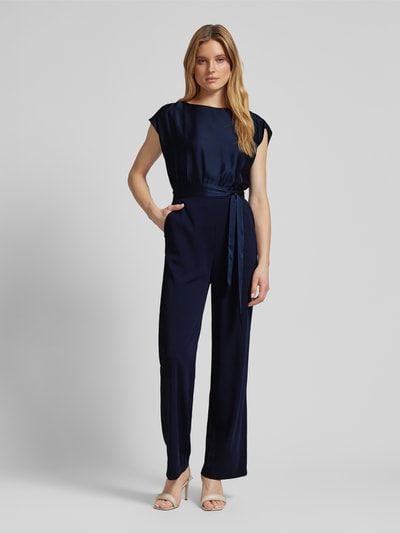 Swing Jumpsuit mit Rundhalsausschnitt Marine 4