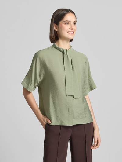 Marc O'Polo Relaxed Fit Schluppenbluse aus Viskose-Mix Hellgruen 4