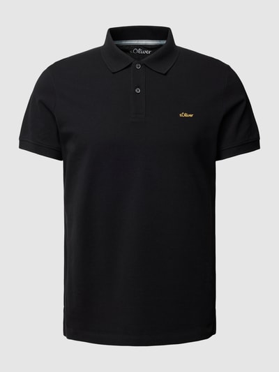 s.Oliver RED LABEL Poloshirt mit Label-Stitching Black 2