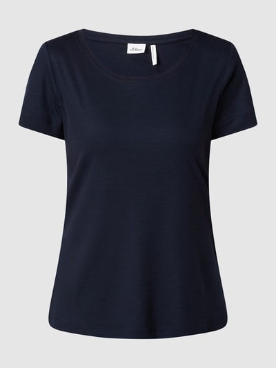 s.Oliver BLACK LABEL Blouseshirt met peplum Marineblauw - 2