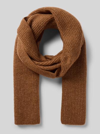 Christian Berg Woman Grobstrick-Schal in rechteckiger Form Cognac 1