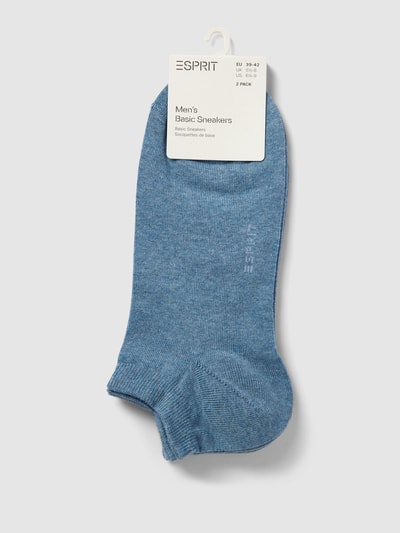 Esprit Sneakersocken mit Rippenbündchen im 2er-Pack Modell 'Basic Uni' Blau 3