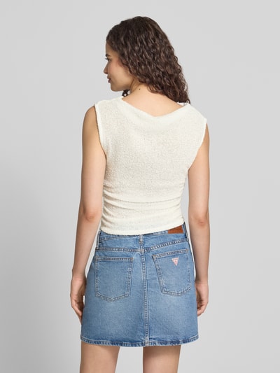 Gina Tricot Top in Bouclé-Optik mit U-Boot-Ausschnitt Offwhite 5