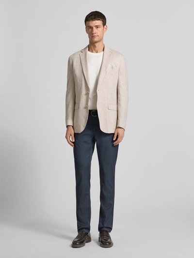 MCNEAL Slim fit pantalon met riem Marineblauw - 1