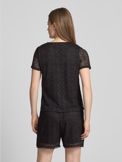 Vero Moda Regular Fit T-Shirt mit Ausbrenner-Effekt Modell 'MAYA' Black 5