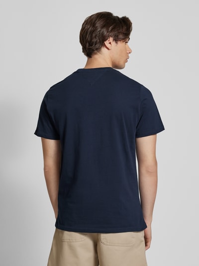 Tommy Jeans T-shirt met labelprint Marineblauw - 5