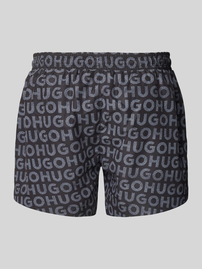 HUGO Zwembroek met elastische band, model 'TORTUGA' Zwart - 3