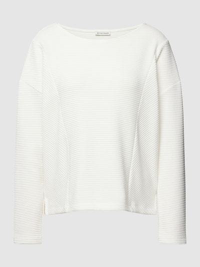 Tom Tailor Sweatshirt mit überschnittenen Schultern Offwhite 2