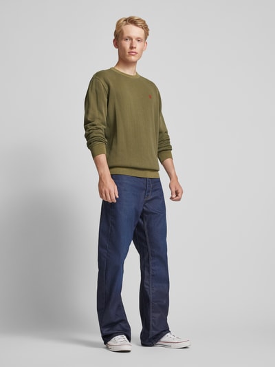 G-Star Raw Sweatshirt mit Label-Stitching Oliv 1