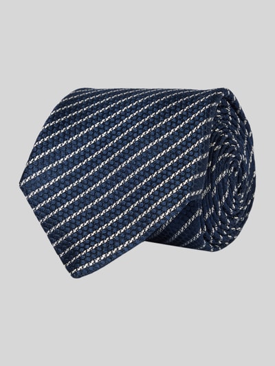 altea Seidenkrawatte mit Strukturmuster Modell 'Ticino' Marine 1