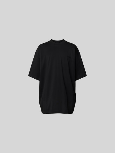 VETEMENTS T-Shirt mit geripptem Rundhalsausschnitt Black 2