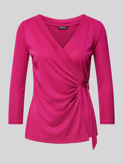 Lauren Ralph Lauren Longsleeve in Wickel-Optik Modell 'JAINAB' Fuchsia 2