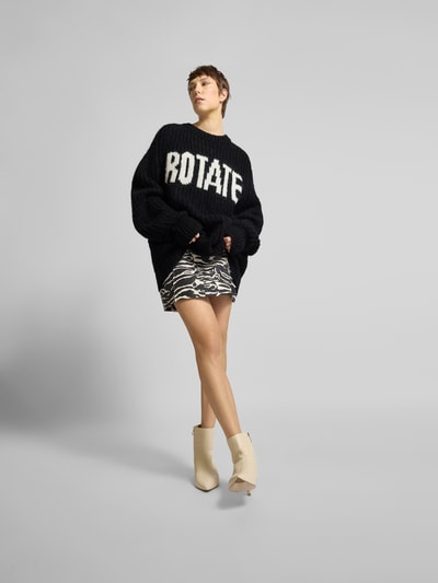 ROTATE Oversized Pullover mit Label-Print Black 1