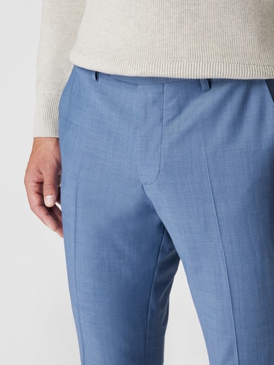 Cinque Slim fit pantalon met persplooien, model 'Monopoli' Blauw - 3