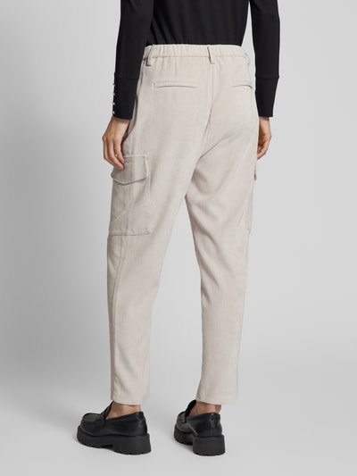 MAC Tapered fit corduroy broek met cargozakken, model 'Rahel' Offwhite - 5