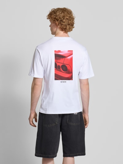 REVIEW T-Shirt mit Statement-Print Weiss 5