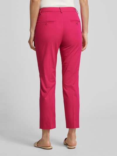 Weekend Max Mara Slim fit stoffen broek met riemlussen, model 'CECCO' Felroze - 5