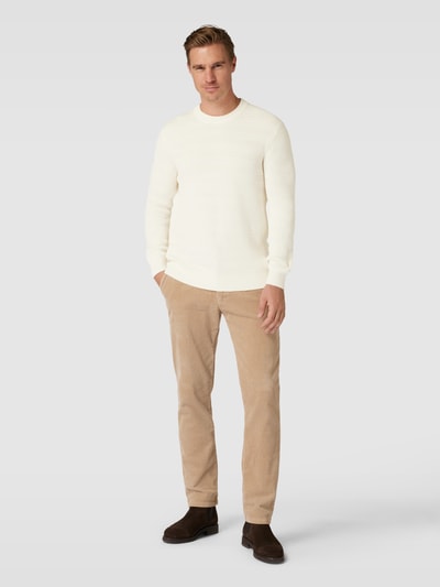 Esprit Collection Gebreide pullover met streepmotief Offwhite - 1