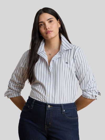 Lauren Ralph Lauren Relaxed Fit Langarmbluse aus Baumwoll-Mix Hellblau 6
