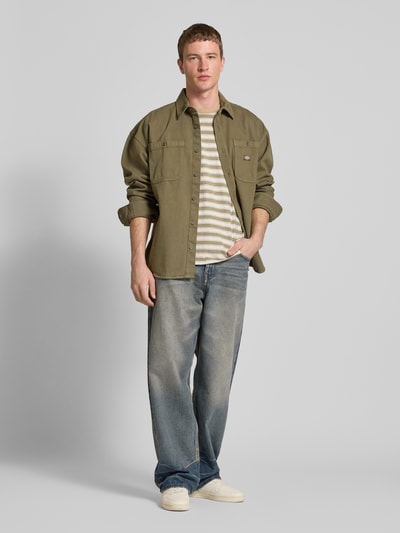 Levi's® T-Shirt mit Label-Stitching Oliv 1