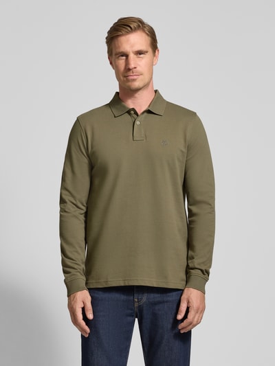 MCNEAL Regular Fit Poloshirt mit Label-Stitching Oliv 4
