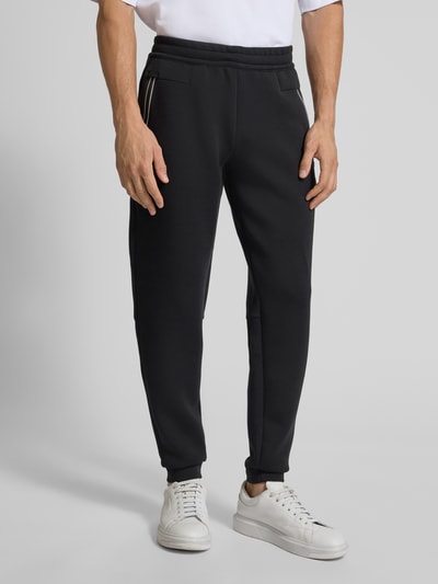 EA7 Emporio Armani Regular Fit Sweatpants mit Logo-Applikation Modell 'Train' Black 4
