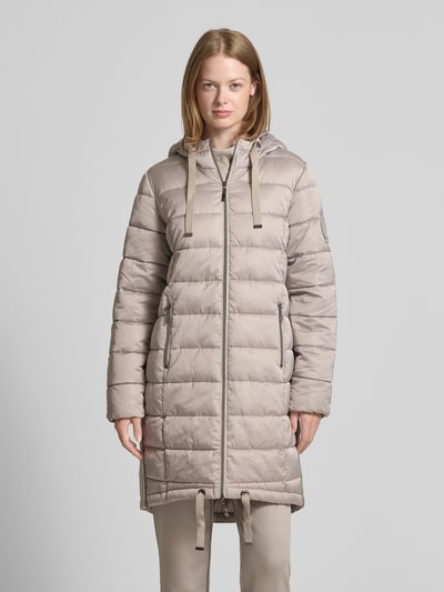 monari Steppmantel mit Kapuze Taupe 4