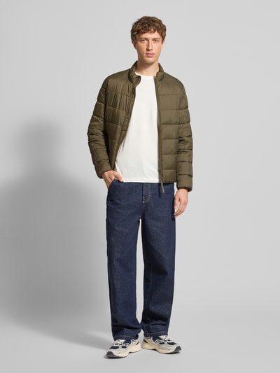Pepe Jeans Regular Fit Steppjacke mit Stehkragen Oliv 1