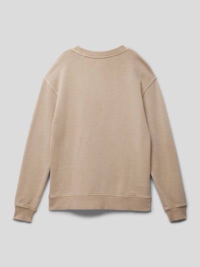 Mango Sweatshirt mit gerippten Abschlüssen Modell 'mauro' Camel 3