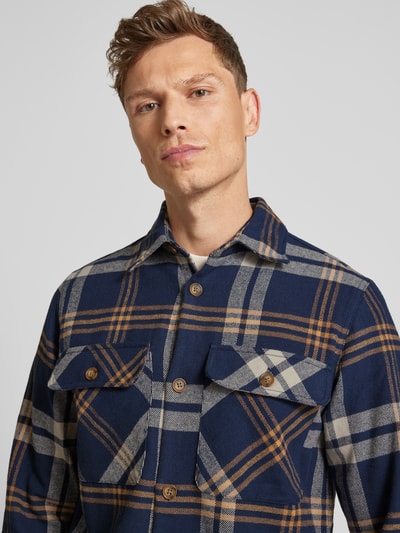 Jack & Jones Premium Kurtka koszulowa o kroju slim fit z kołnierzykiem typu kent model ‘RAYMOND’ Ciemnoniebieski 3