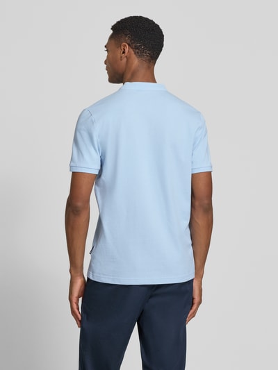 HECHTER PARIS Koszulka polo krój slim fit ze stójką Jasnoniebieski 5