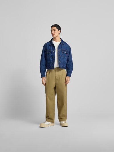 Diesel Jeansjacke mit Knopfleiste Marine 1